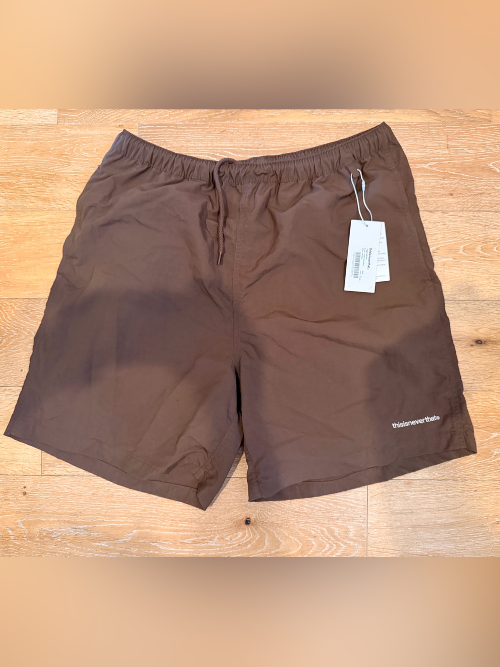 New NWT Thisisneverthat Brown Shorts Nylon Jogging Shorts - Korean Streetwear!